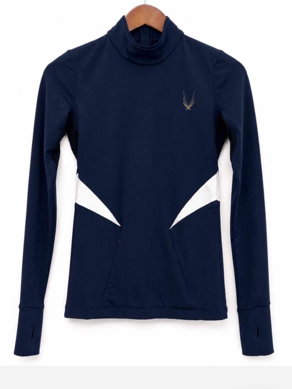 Lucas Hugh Top Athletic Designer Long Sleeve Pullover Sweater Shirt Size Small